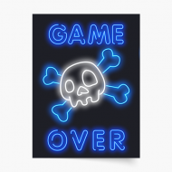 Plakát, Gaming: Game over Skull, 20x30 cm