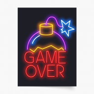 Plakát, Gaming: Game Over Bomb, 20x30 cm