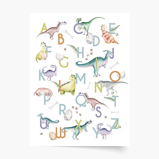 Plakát, Abeceda dinosaurů, 21x30