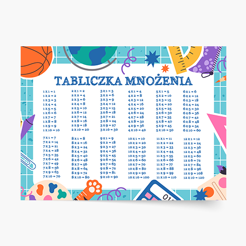 Plakát, Škola: Chlapec s násobilkou, 30x21