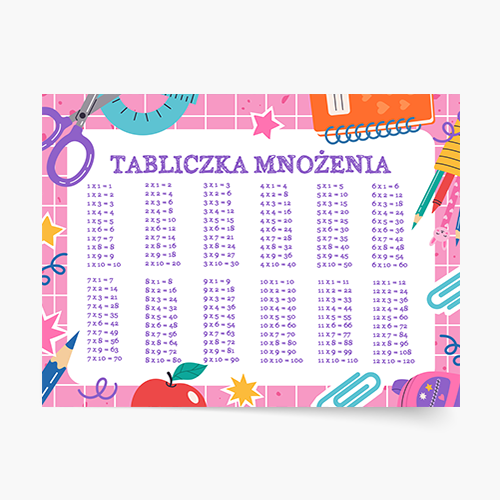 Plakát, Škola: Dívka s násobilkou, 30x21