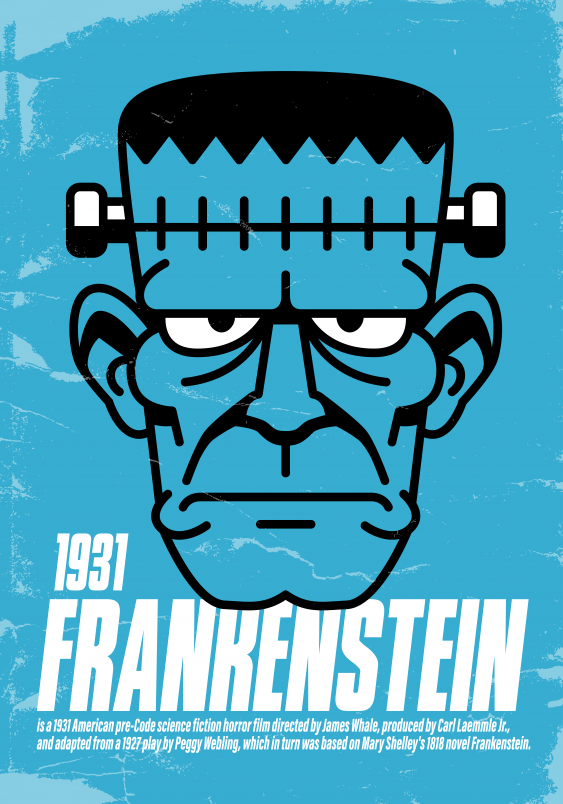 Plakát, Horor: Frankenstein, 21x30