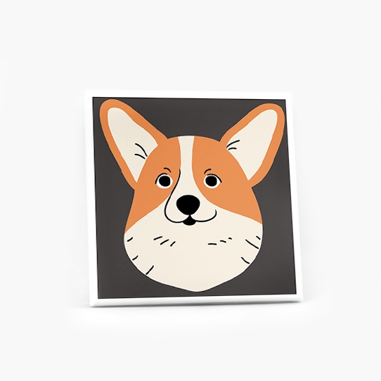 Obrázek, Psi: Corgi, 30x30 cm