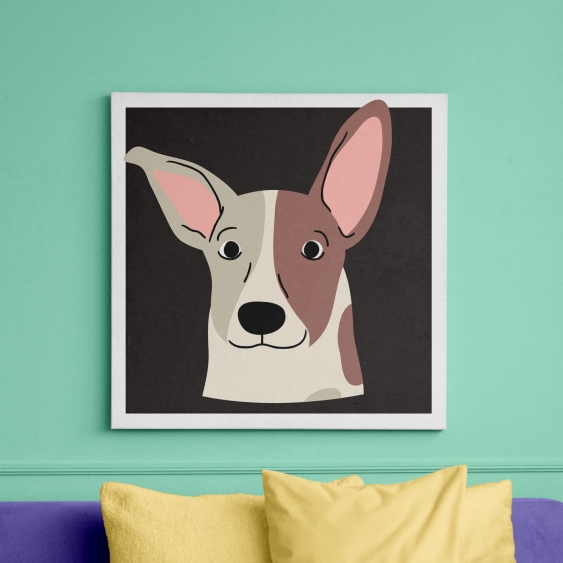 Obrázek, Psi: Jack Russell, 50x50 cm