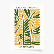 Plakát, Motivační: Keep positive, 20x30 cm