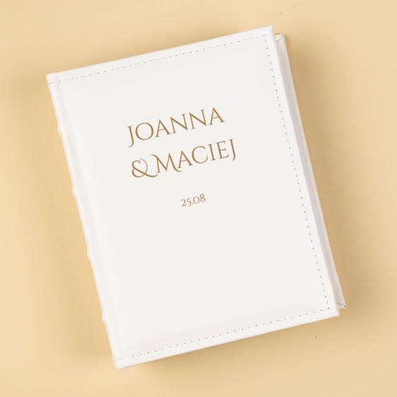 Kožené fotoalbum Kůže bílá - 200 fotografií, 10x15 cm