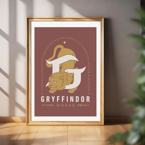 Plakát, Harry Potter Domy: Nebelvír, 30x40