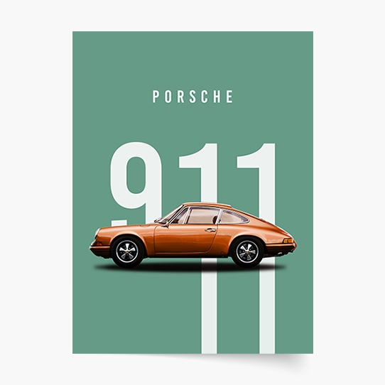 Plakát, Auta: Porsche 3, 21x30