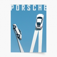 Plakát, Auta: Porsche 4, 20x30 cm