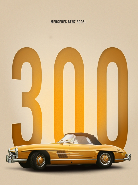 Plakát, Auta: Mercedes Benz 2, 21x30
