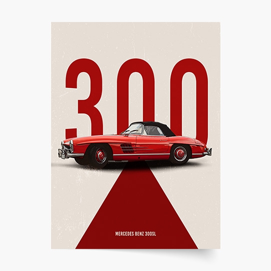 Plakát, Auta: Mercedes Benz 3, 21x30