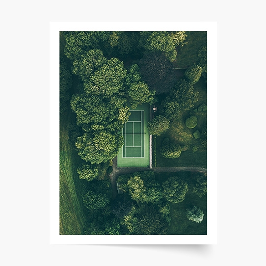 Plakát, Sport: Tenisový kurt, 21x30