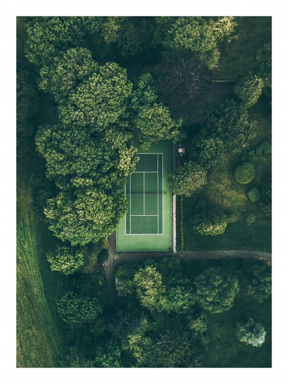 Plakát, Sport: Tenisový kurt, 21x30