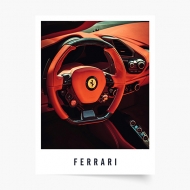 Plakát, Auta: Ferrari, 20x30 cm