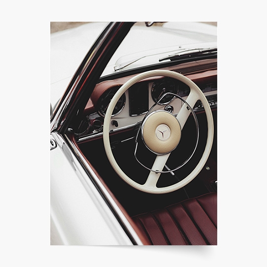 Plakát, Auta: Interiér Mercedesu, 21x30