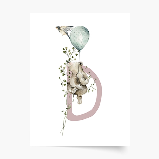 Plakát, Abeceda - D: Lesní zvířata, 21x30