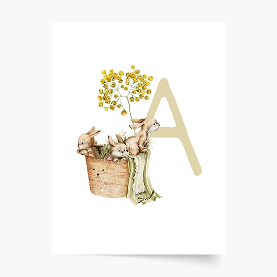 Plakát, Abeceda - A: Lesní zvířata, 21x30