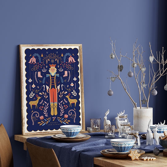 Plakát, Vánoce: Louskáček modrý, 50x70