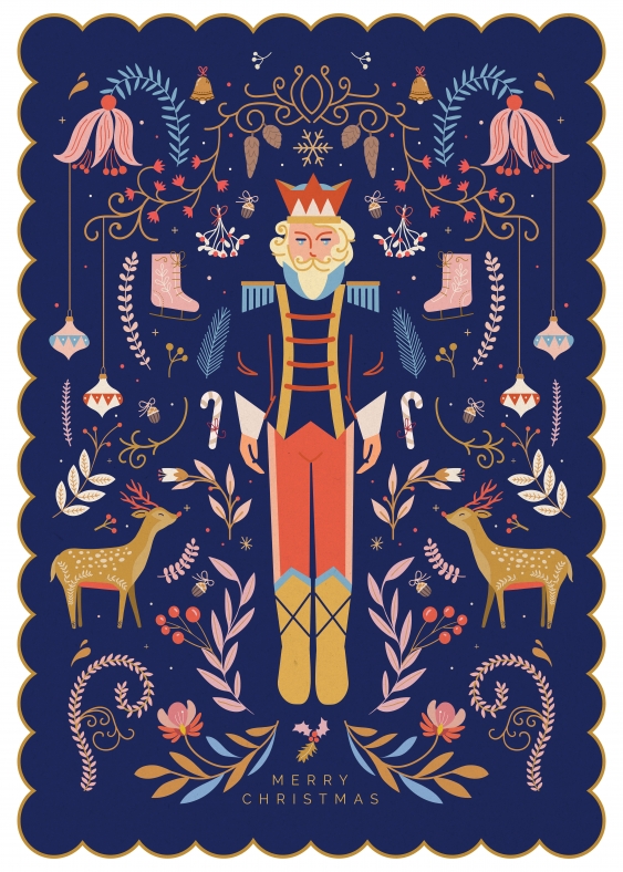 Plakát, Vánoce: Louskáček modrý, 50x70