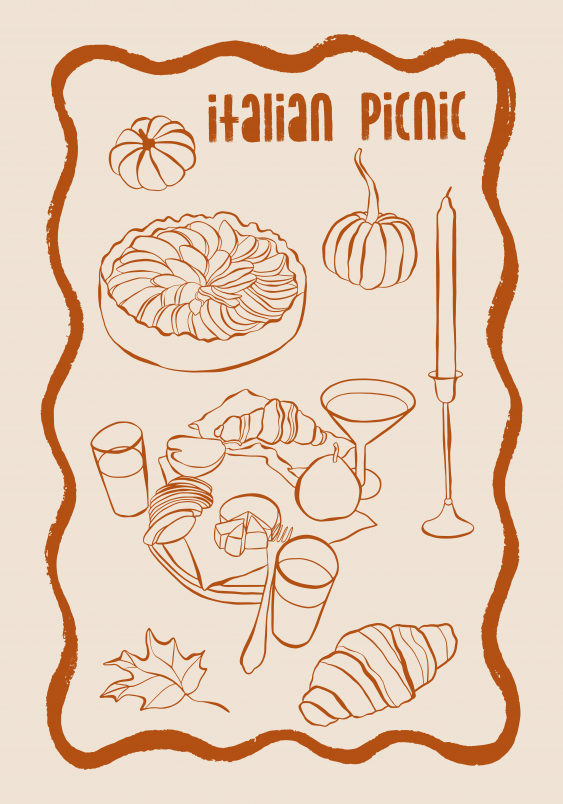 Plakát, Podzim: Italský piknik, 30x40