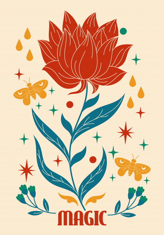 Plakát, Tarot: Květina, 30x40