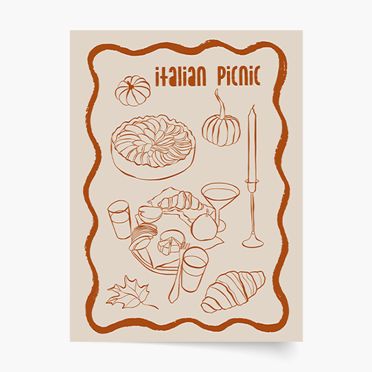 Plakát, Podzim: Italský piknik, 30x40