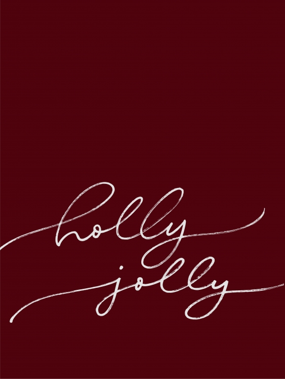 Obrázek, Svátky: Holly Jolly, 60x80 cm