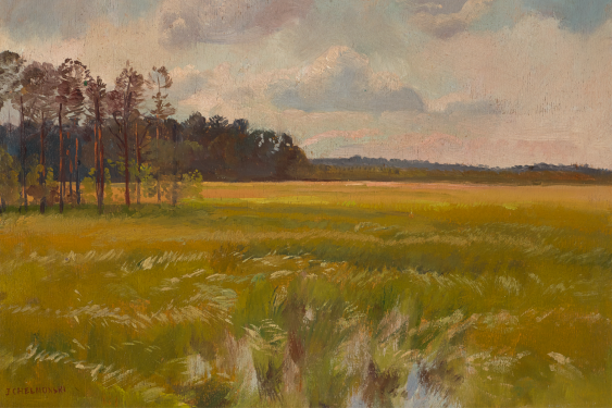 Plakát, Józef Chełmoński "Louka u lesa", 40x30