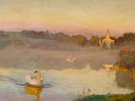 Plakát, Józef Chełmoński "Rybník v Radziejowicích", 40x30