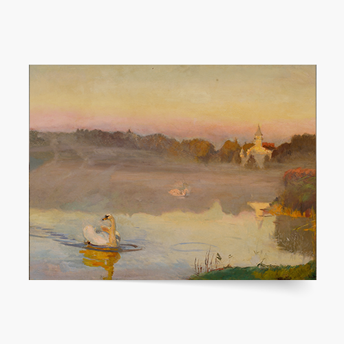 Plakát, Józef Chełmoński "Rybník v Radziejowicích", 40x30