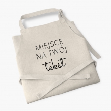 Zástěra Váš text, béžový