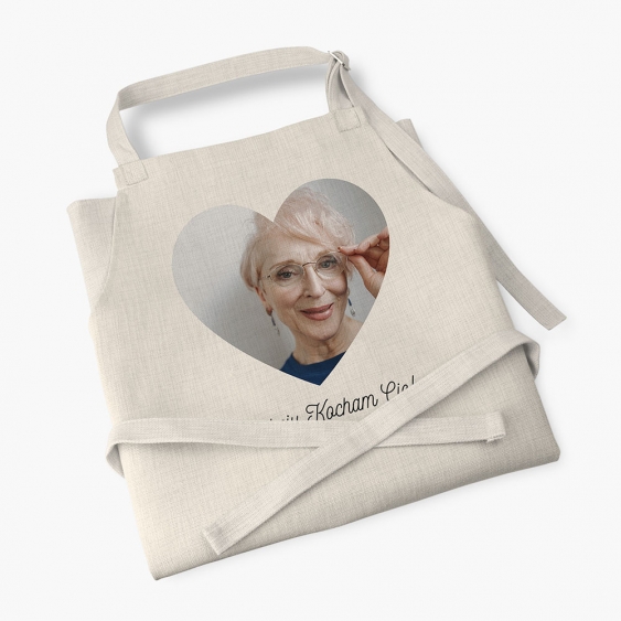 Zástěra Srdce, béžový