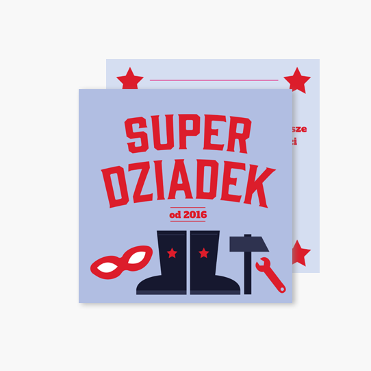 Fotopřání Kolekce superhrdinů a dědečka, 14x14 cm