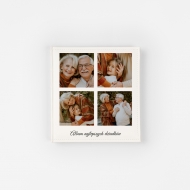 Kožené fotoalbum Okénko pro prarodiče, 22x22 cm