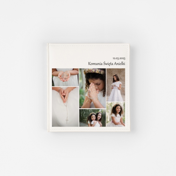 Kožené fotoalbum Suvenýr z prvního přijímání, 10x15 cm