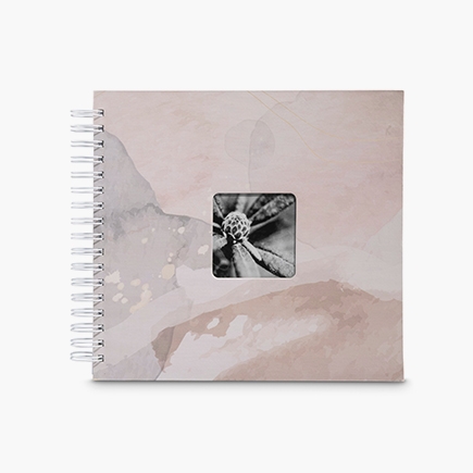 Samolepící fotoalbum AKVARELNÍ BARVA FINE ART HNĚDÁ 50 stran, 10x15 cm