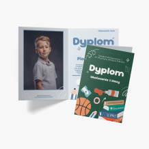 Skládací Diplom Dyplom School je super!, 20x30 cm