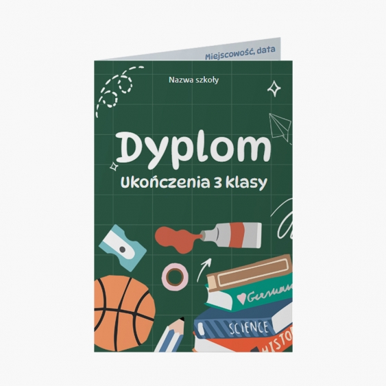 Skládací Diplom Dyplom School je super!, 20x30 cm