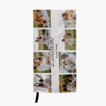Utěrák Koláže fotek s textem – zamilovaní, M, 50x100 cm