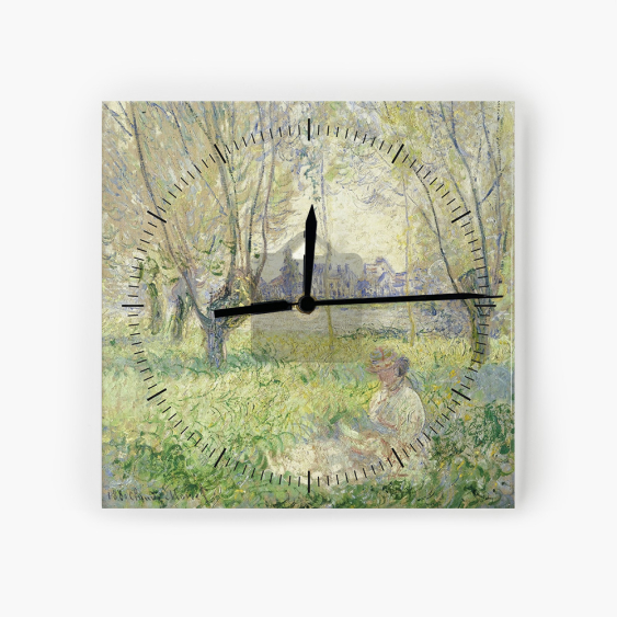 Hodiny, Monet - Žena sedící pod vrbami