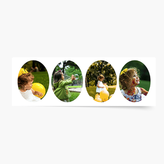 Giga fotobudka, 4 oválné fotografie