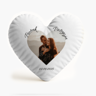 Polštář 3D personalizovaný, Welur, Srdce se jmény, 33x33 cm