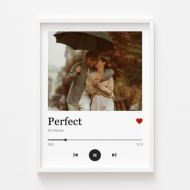 Plakát, Love song s bílým rámem, 30x40 cm