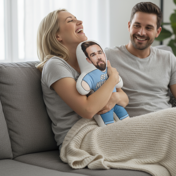 Polštář 3D personalizovaný, Samet, Nejlepší manžel vůbec, 46x33 cm