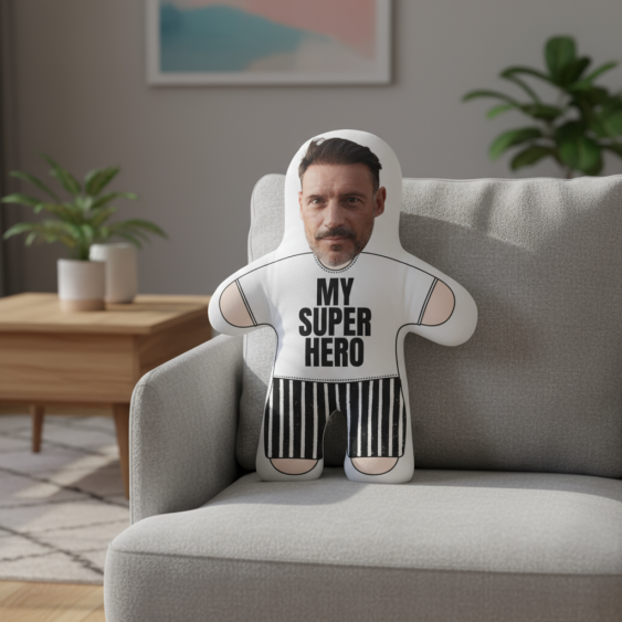 Polštář 3D personalizovaný, Samet, Můj superhrdina, 46x33 cm