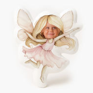 Polštář 3D personalizovaný, Welur, Víla blondýnka, 30x30 cm