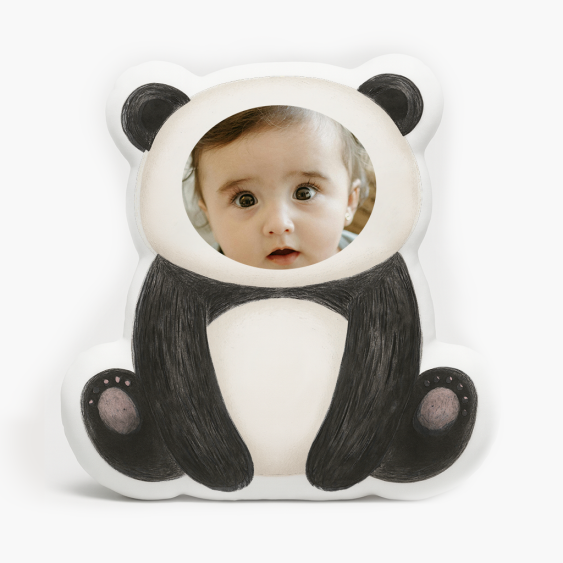 Polštář 3D personalizovaný, Samet, Panda, 30x30 cm