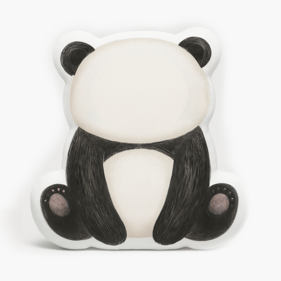 Polštář 3D personalizovaný, Samet, Panda, 30x30 cm