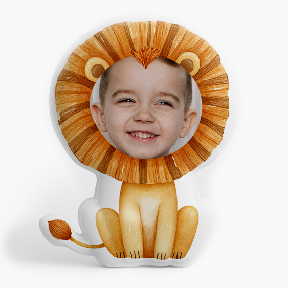 Polštář 3D personalizovaný, Samet, Lev, 30x30 cm