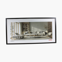 Rámeček na fotografii panoramatický 100x50 černý, 100x50 cm